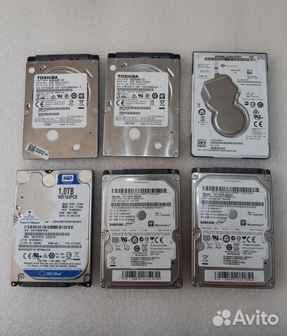 Жесткий диск для ноутбука 1tb, 500gb, 320gb, 250gb