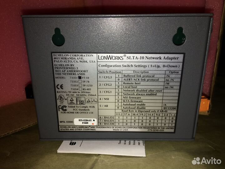 Echelon,Slta-10/FT-10, Последов.адаптер LonTalk