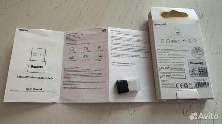 USB Bluetooth адаптер baseus BA04