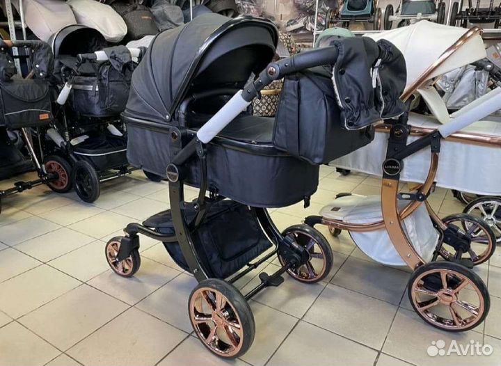 Коляска 2в1 Новинка Кожа (выбор)