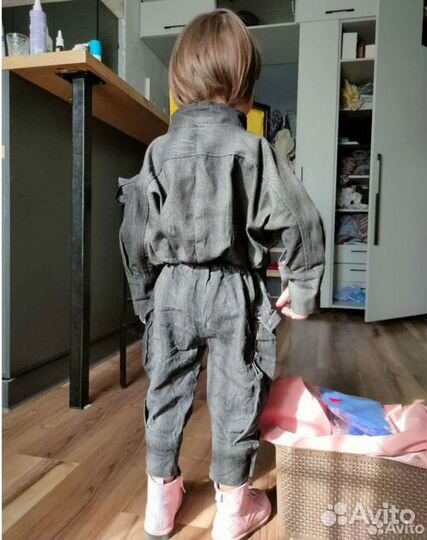 Джинсовый костюм на девочку 98-110