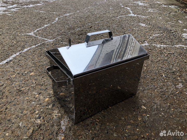 Коптильня из нержавейки 250х400х250