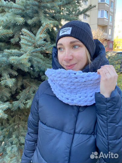 Шарф теплый ручной работы