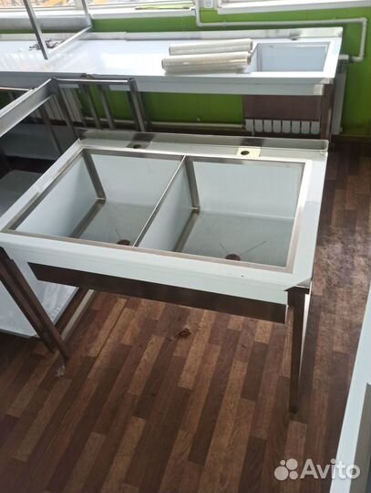 Ванна моечная двухсекционная 115x70