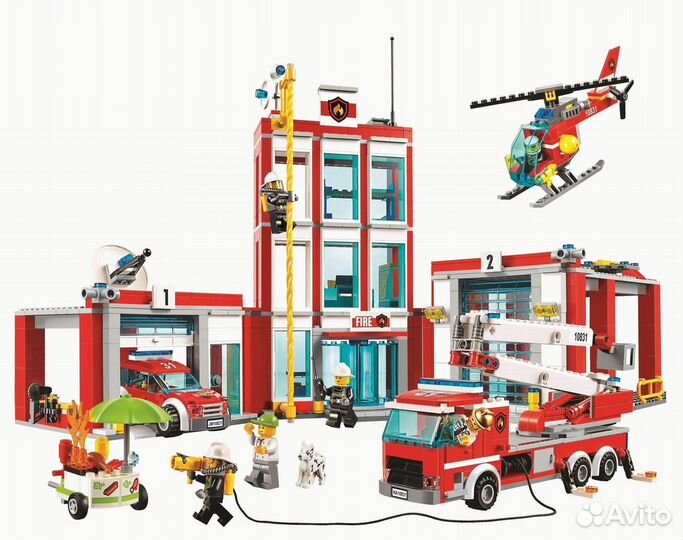 Конструктор Cities Пожарная часть 6064