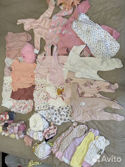 Детские вещи на девочку 0-3 месяца