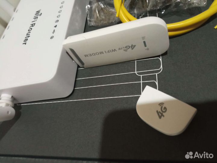 Комплект для 4g интернета,вай-фай роутер+USB модем