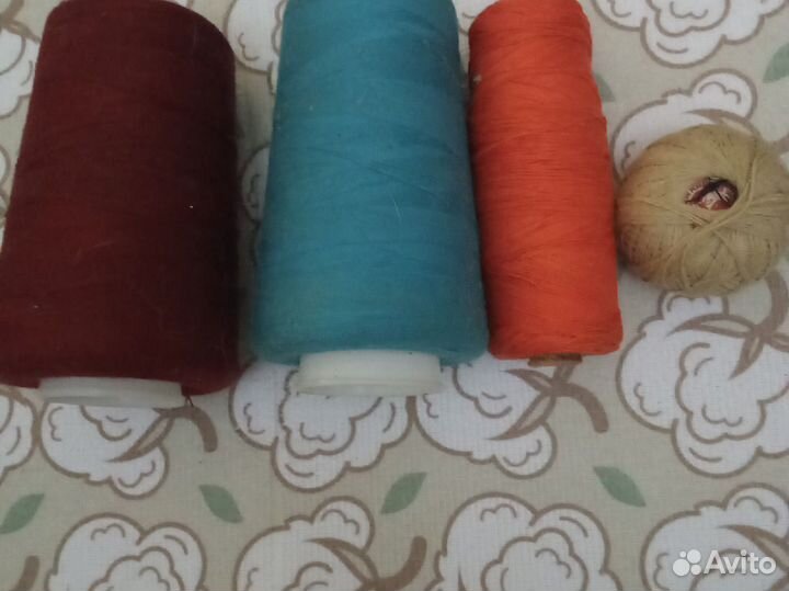 Нитки, кружева, атласная лента