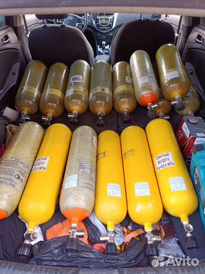 Заправка баллонов сжатым воздухом