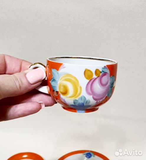 Редкий кофейный сервиз. Дулево