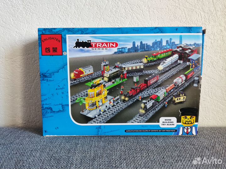 Конструктор аналог поезд Lego train enlighten 634