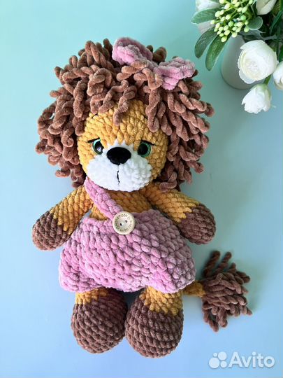 Мягкая игрушка лев ручной работы