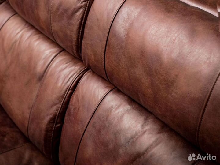 Дизайнерский диван ретро кожаный