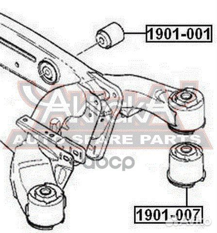 Сайлентблок задней балки 1901-007 asva