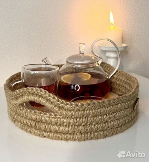 Поднос из джута