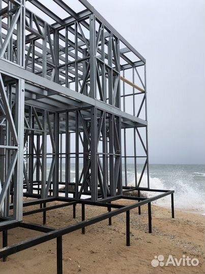 Лстк каркас двухэтажной гостиницы