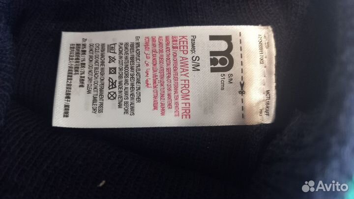 Mothercare шапка размер s,m