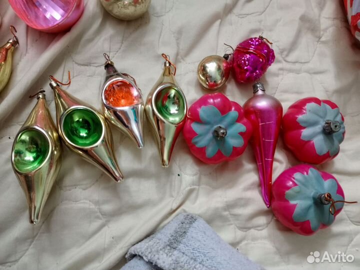 Елочные игрушки стекло СССР