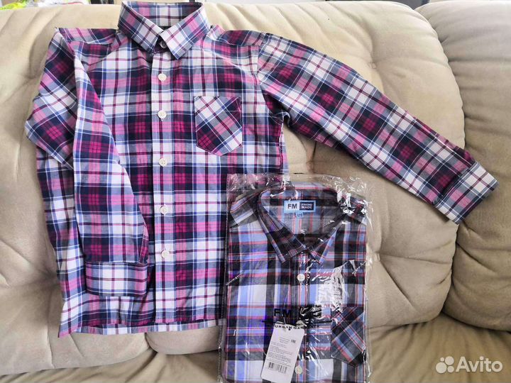 Рубашка для мальчика р 128 новая 2шт