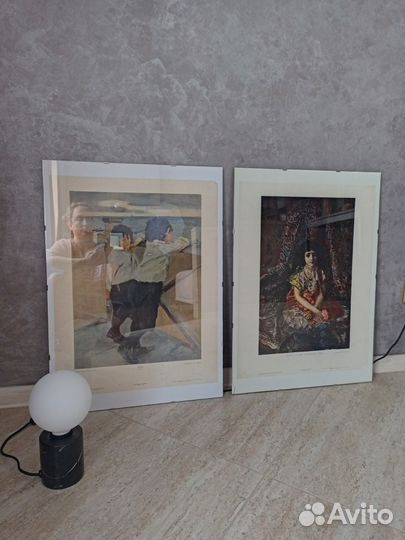 Репродукции СССР 1963г в стекле 50 на 70 см