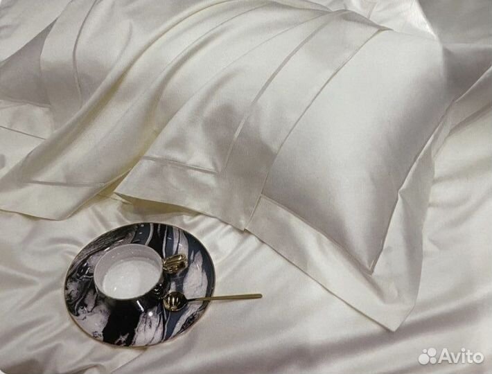 Постельное белье евро полисатин белое