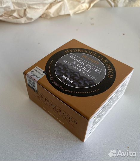 Патчи для век с золотом и жемчугом Petitfee Корея