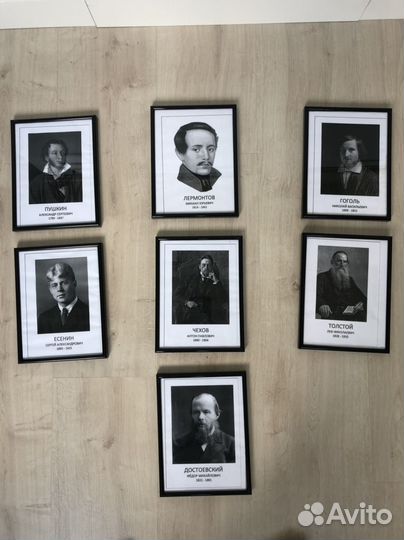 Продам портреты русских писателей