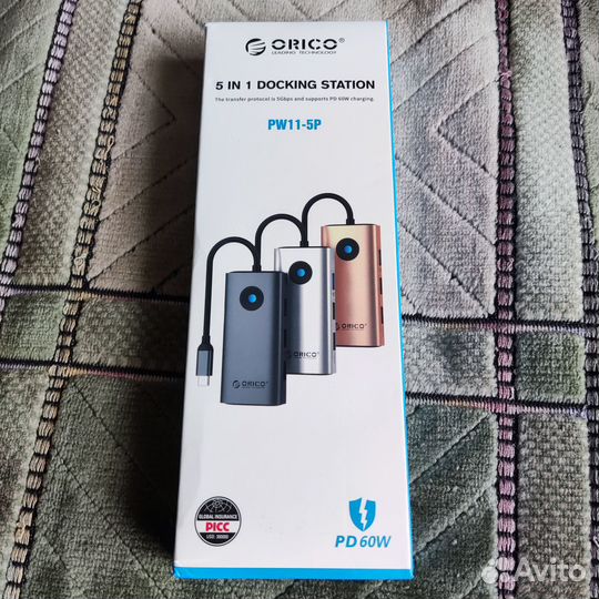 Адаптер HUB Orico Type-C 5в1 hdmi usb3