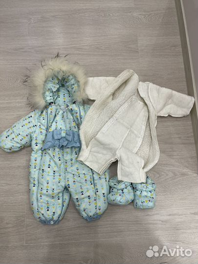 Зимний комбинезон для новорожденных 56