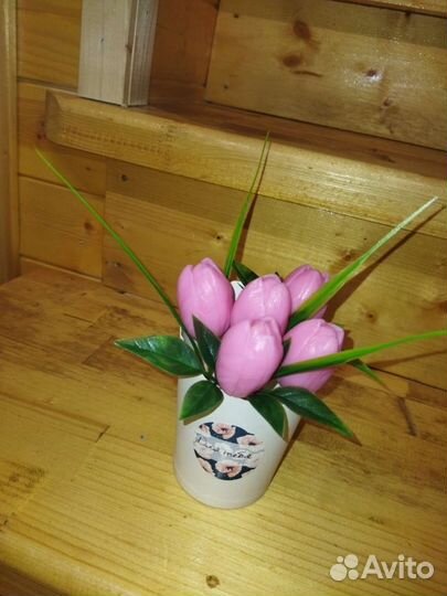 Тюльпаны из мыла