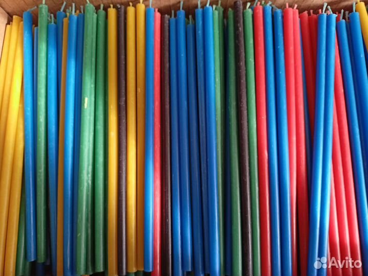 Свечи восковые цветные