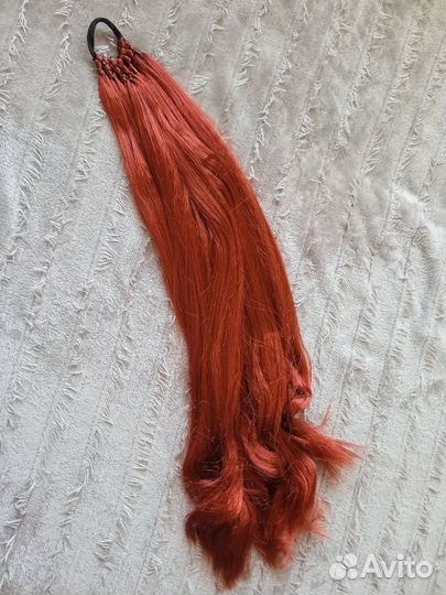 Хвост на резинке, накладные волосы