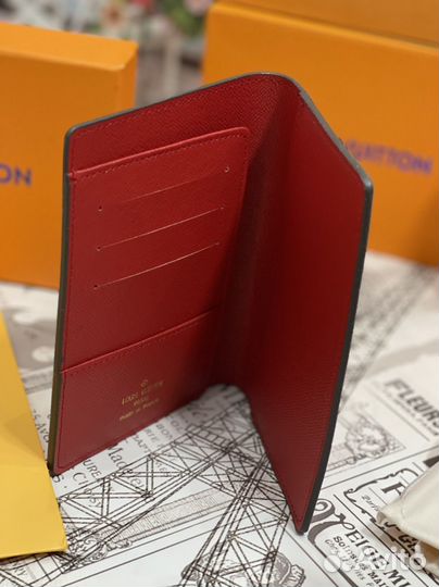 Обложка для паспорта louis vuitton канва+эко кожа