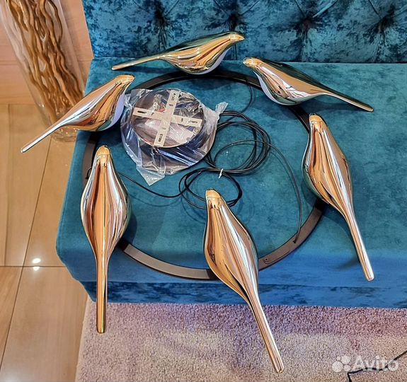 Люстра с поворотными плафонами Nomi 3, 6, 9 птичек