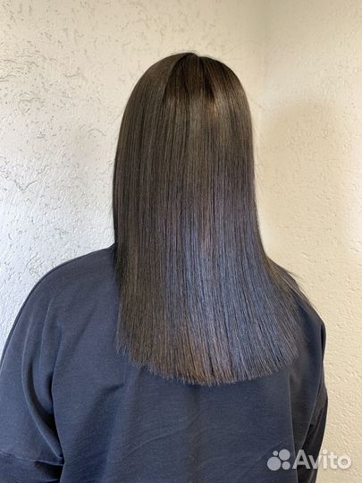 Кератиновое выпрямление волос