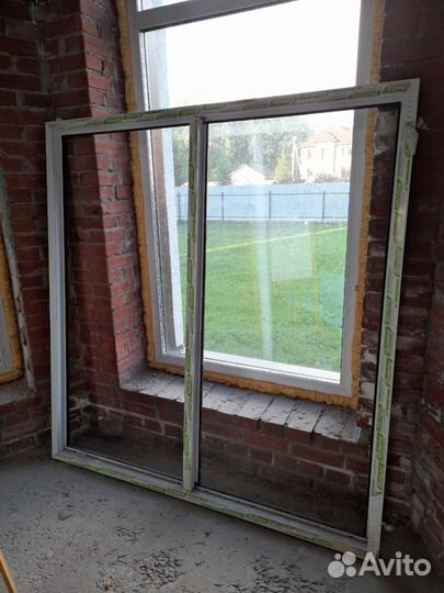 Рама оконная новая, кашированная (цвет шоколад)