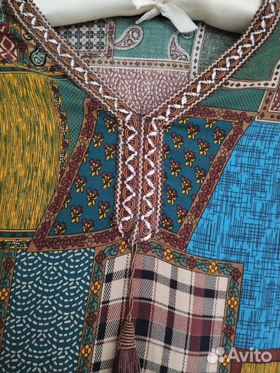 Платье рукав 3/4 хлопок 44 р Тайланд