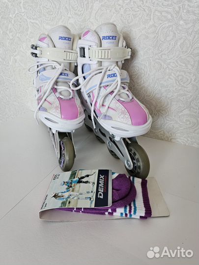 Роликовые коньки для девочки, размер 31 -36