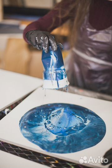 Арт терапия мастер классы жидкий акрил Fluid Art