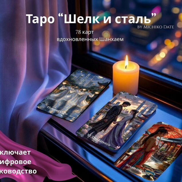 «Шёлк и сталь» 78 карт таро от Мичико Датэ