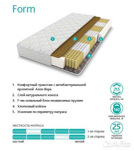 Матрас 160х200 Аскона sleep style form