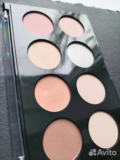 Палетка для контуринга + хайлайтер alverde