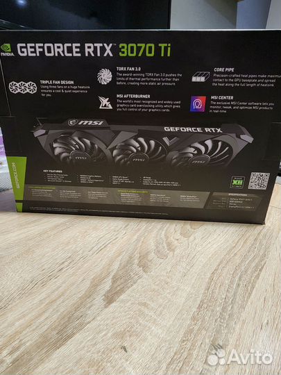 Видеокарта rtx 3070ti MSI Ventus 3x