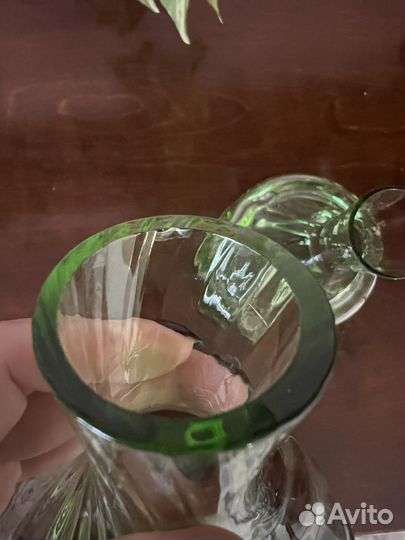 Графин зеленое стекло СССР