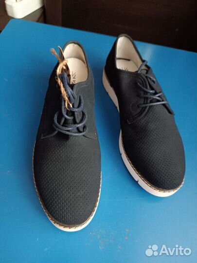 Ботинки полуботинки новые 38р нубук тёмно-синие