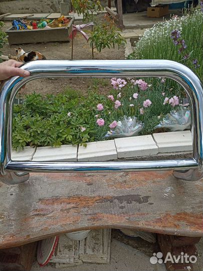 Защита переднего бампера на а/м Саньенг Рекстон