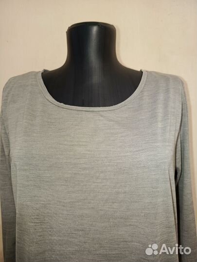 Шелк 100 COS лонгслив шелковый серый 46, М