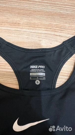 Спортивный черный топ nike оригинал