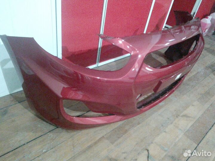 Бампер hyundai solaris 10 - 14 г.в. красный новый