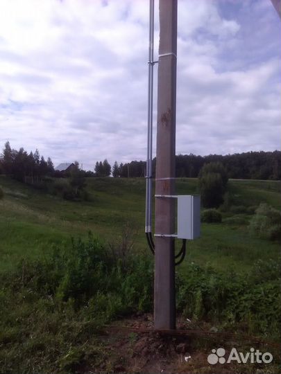 Установка столбов, монтаж счетчиков